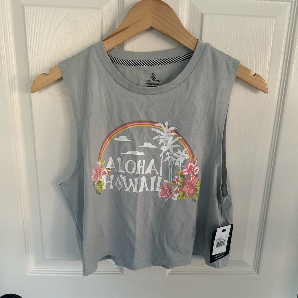 Volcom Gray Aloha Hawaii Tank Top